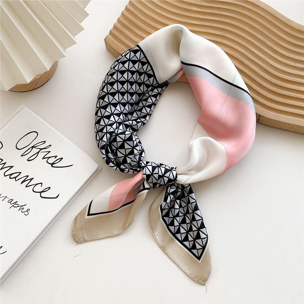 Women Satin Scarf Printed