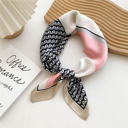Women Satin Scarf Printed
