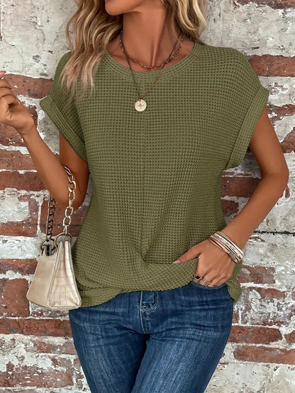 Women's Short Sleeve Textured Knit