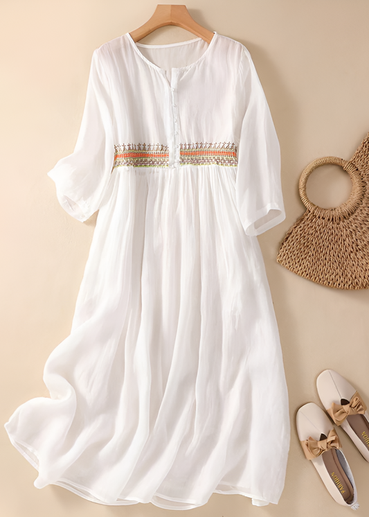 Women's Patterned Midi Dress - Fashinoza