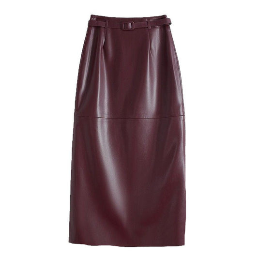 Women's Leather Pencil Skirt - 
Fashinoza