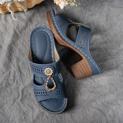 Women's Orthopedic Rhinestone Flat Sandals