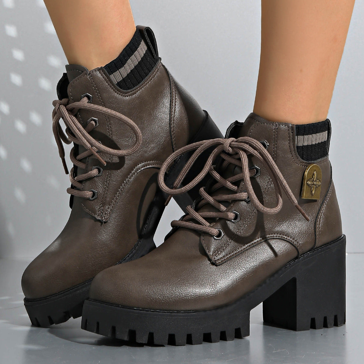 Women's Platform Ankle Boots - 
Fashinoza