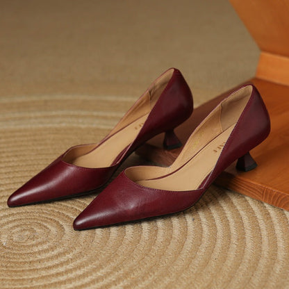 Carlen Genuine Leather Heels