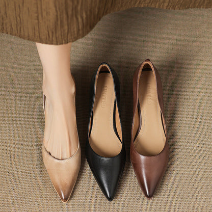 Elyia Genuine Leather Heels