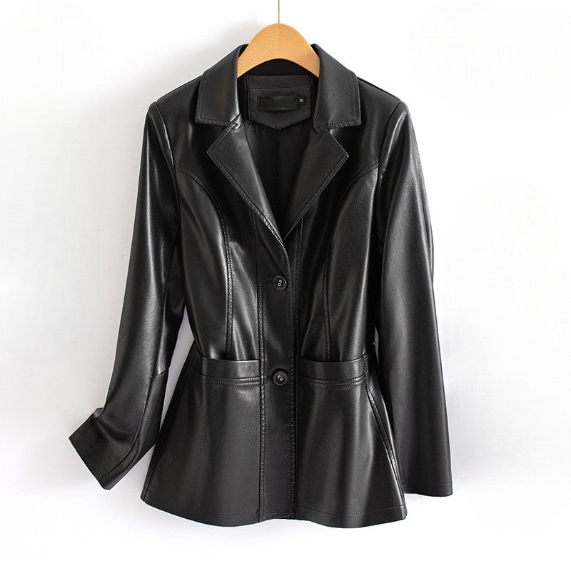 Women's Lambskin Leather Jacket - 
Fashinoza