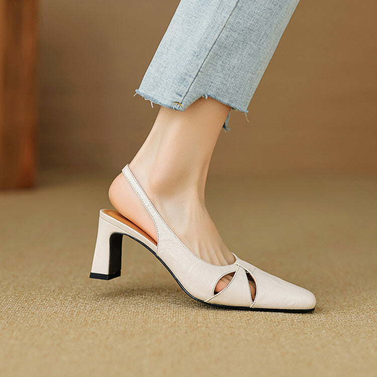 Marlet Genuine Leather Slingbacks