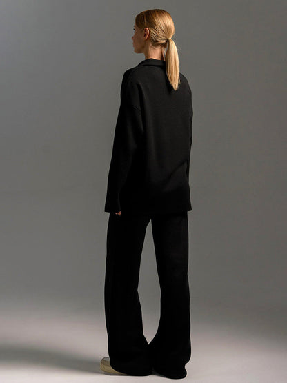 Charlotte | Women’s Collared Two Piece Relaxed Fit Lounge Set