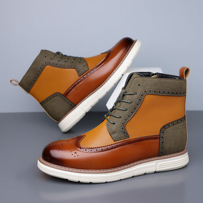 Men's Hybrid Brogue Boots - 
Fashinoza