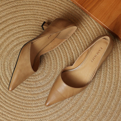 Carlen Genuine Leather Heels