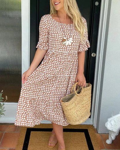 Women's Midi Polka Dot Summer Dress
