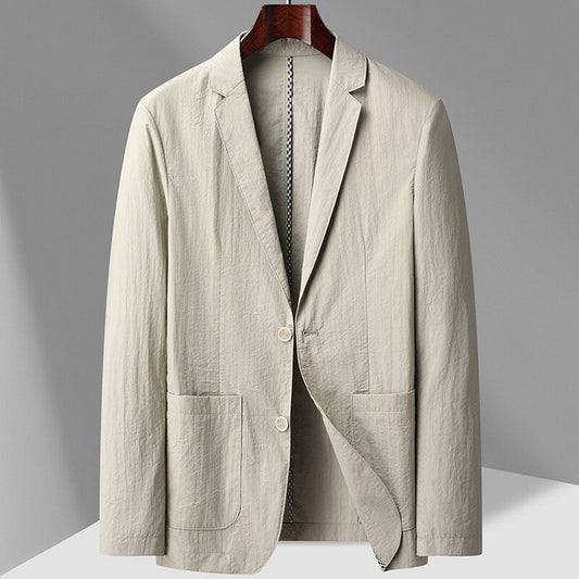 Andros Men's Cotton Blazer Two Button Navy - 
Fashinoza