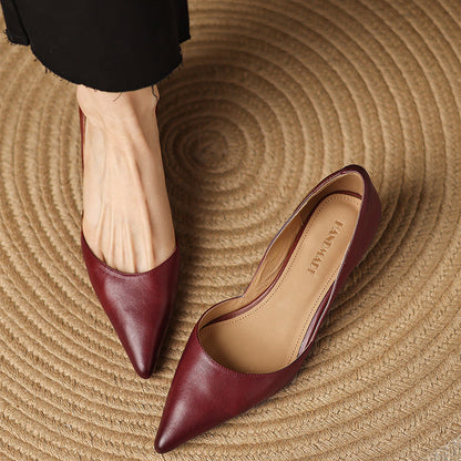 Carlen Genuine Leather Heels