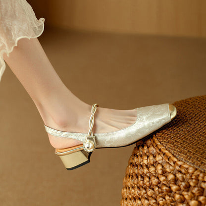 Galene Leather Heels