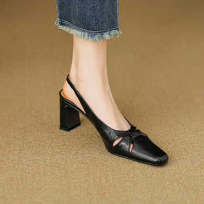 Marlet Genuine Leather Slingbacks