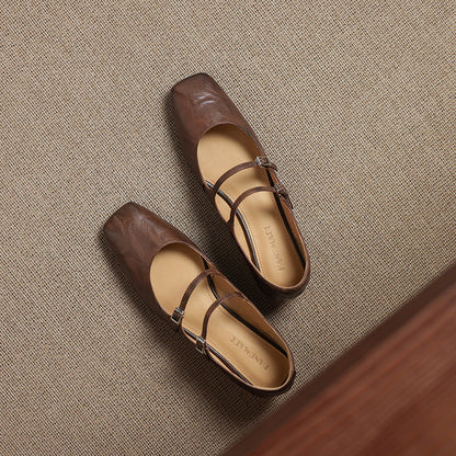 Orik Genuine Leather Flats
