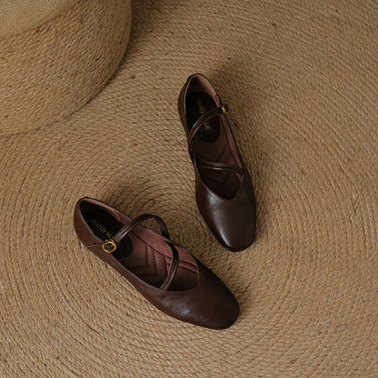 Norie Genuine Leather Flats