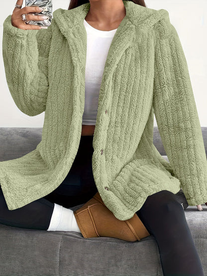 Women's Hooded Cable Knit Cardigan