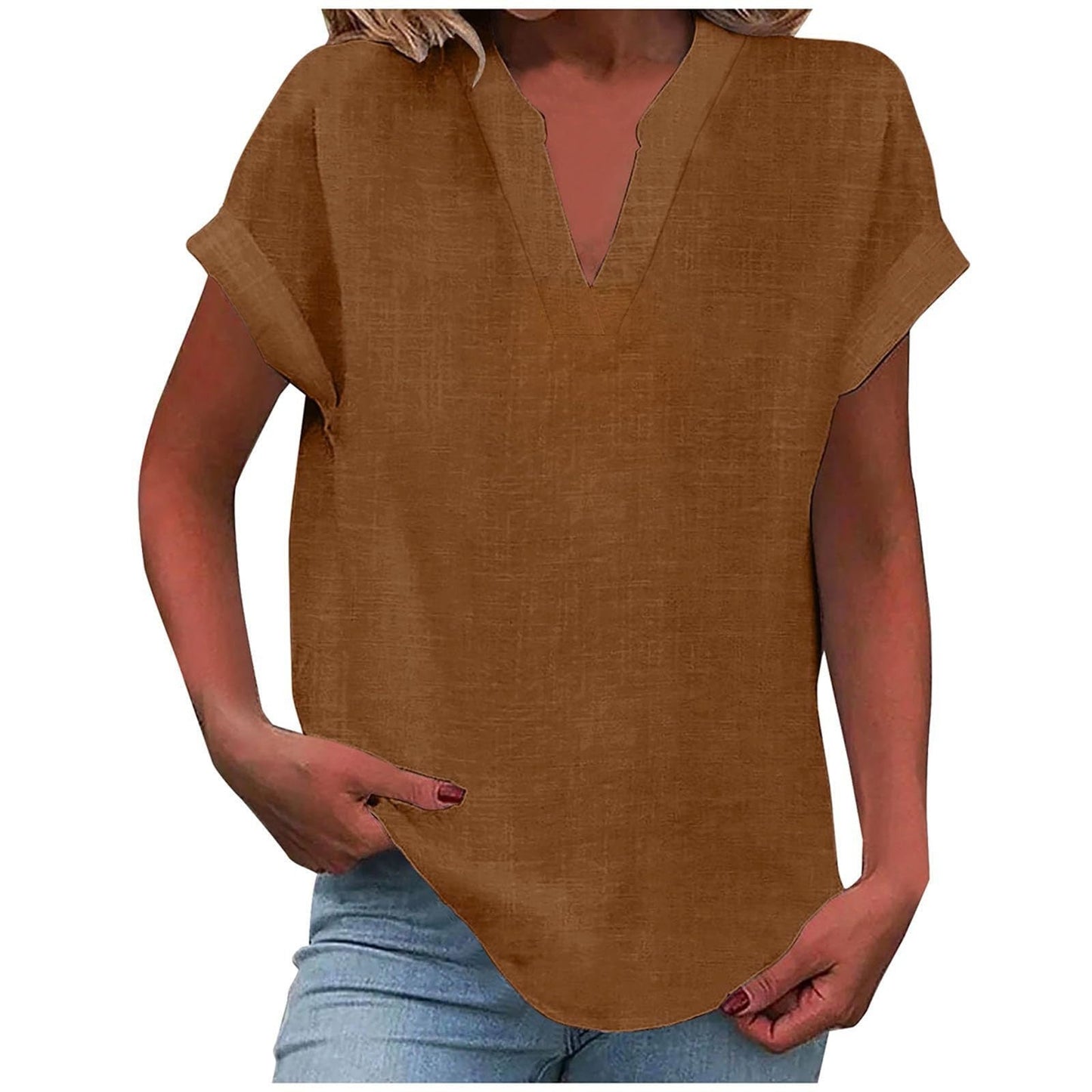 Women's Relaxed V-Neck Blouse