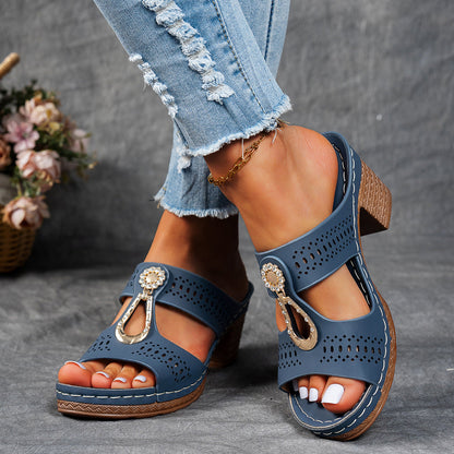 Women's Orthopedic Rhinestone Flat Sandals