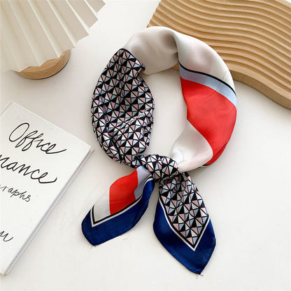 Women Satin Scarf Printed