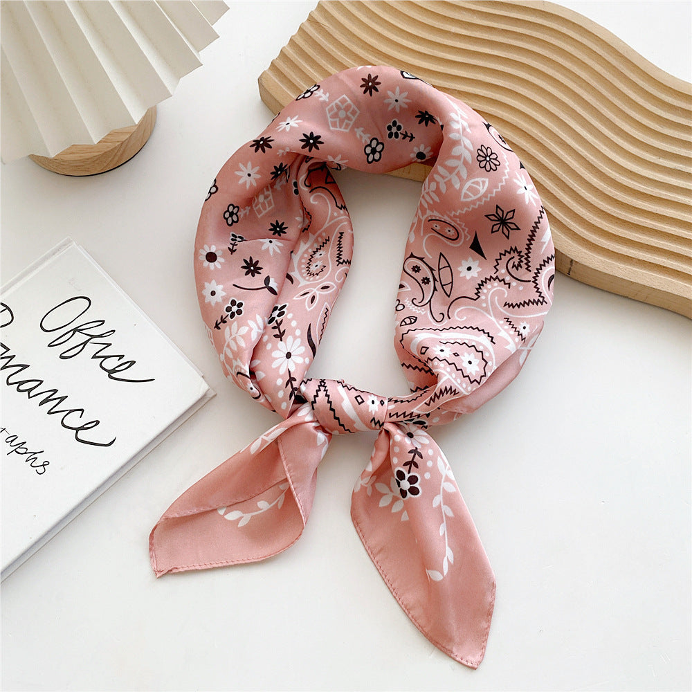 Women Satin Scarf Printed