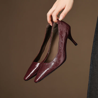 Enne Genuine Leather Heels
