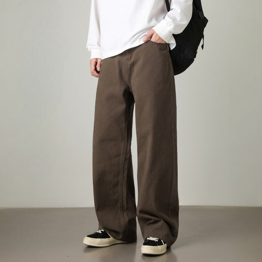 Aalto Straight Leg Cotton Pants - 
Fashinoza