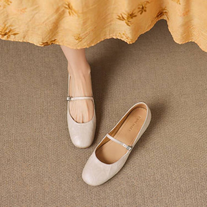 Seren Genuine Leather Flats
