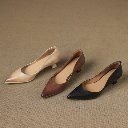 Elyia Genuine Leather Heels