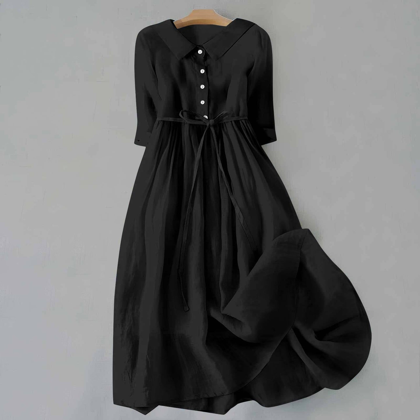 Women's Midi Dress Tie Waist