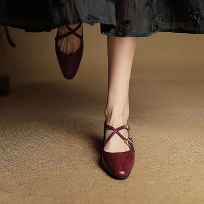Eclan Genuine Leather Flats