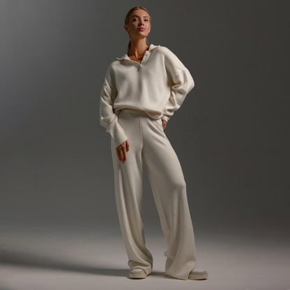 Charlotte | Women’s Collared Two Piece Relaxed Fit Lounge Set