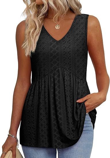 Women's Sleeveless V Neck Floral - Fashinoza