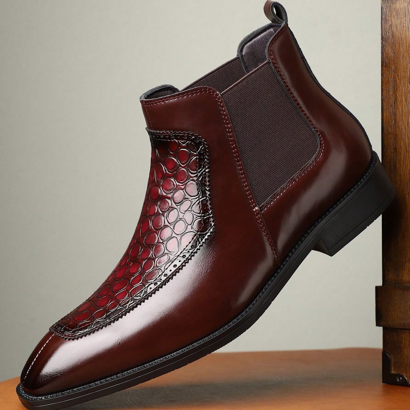 Adrian Men's Chelsea Boots Leather Black - 
Fashinoza