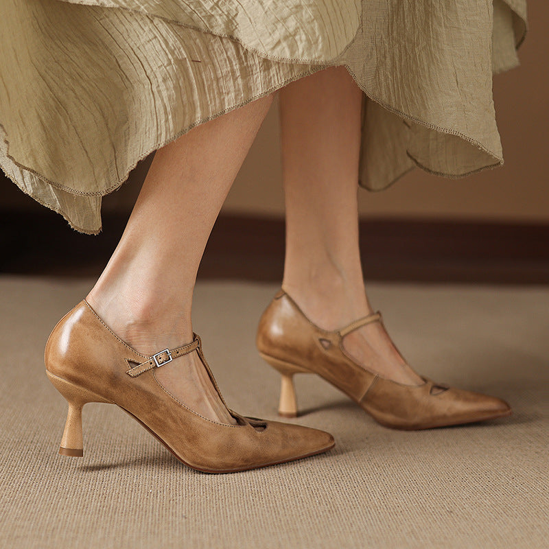 Marve Genuine Leather Pumps