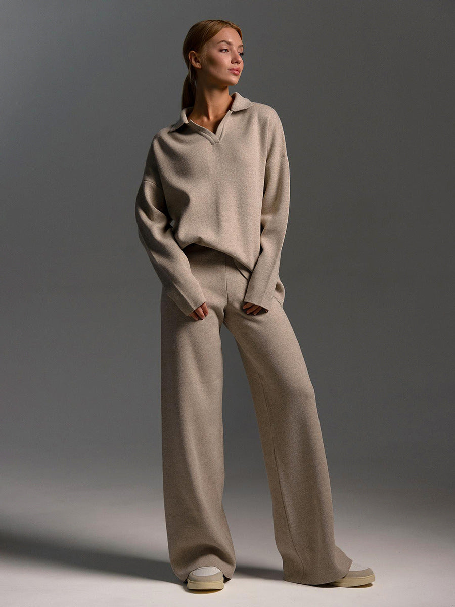 Charlotte | Women’s Collared Two Piece Relaxed Fit Lounge Set