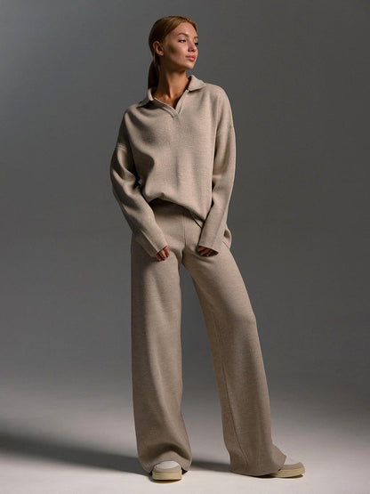 Charlotte | Women’s Collared Two Piece Relaxed Fit Lounge Set