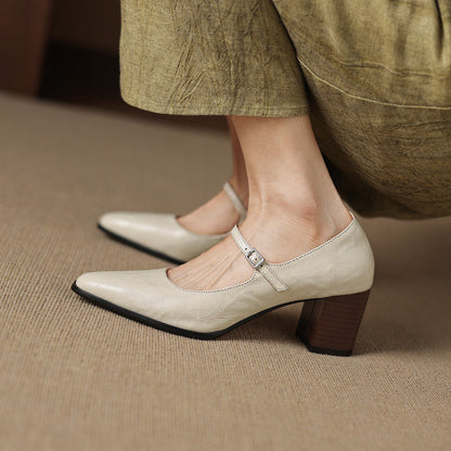 Veria Genuine Leather Heels