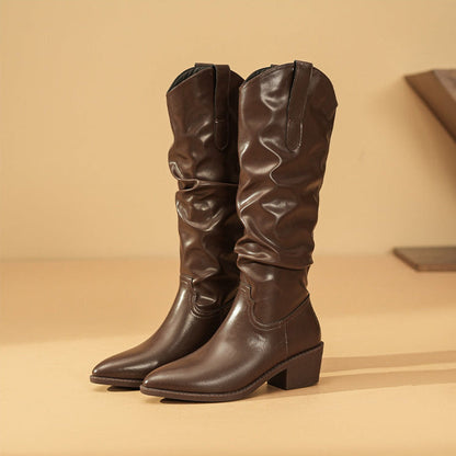 Women's Slouch Boots Block Heel