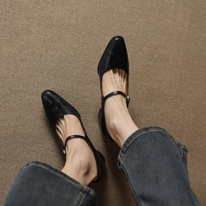 Veria Genuine Leather Heels