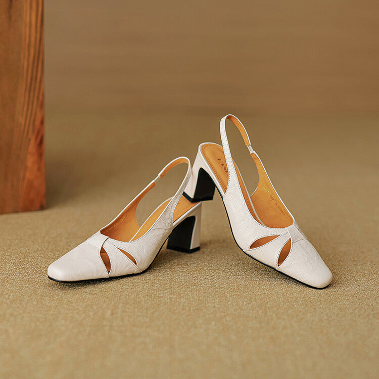 Marlet Genuine Leather Slingbacks