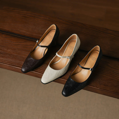 Veria Genuine Leather Heels
