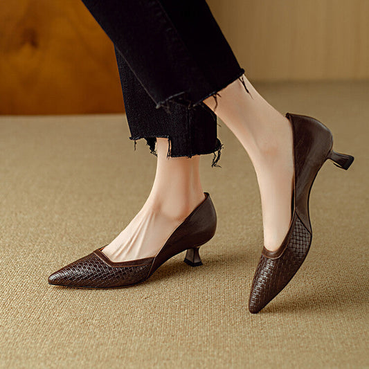 Enzo Genuine Leather Heels