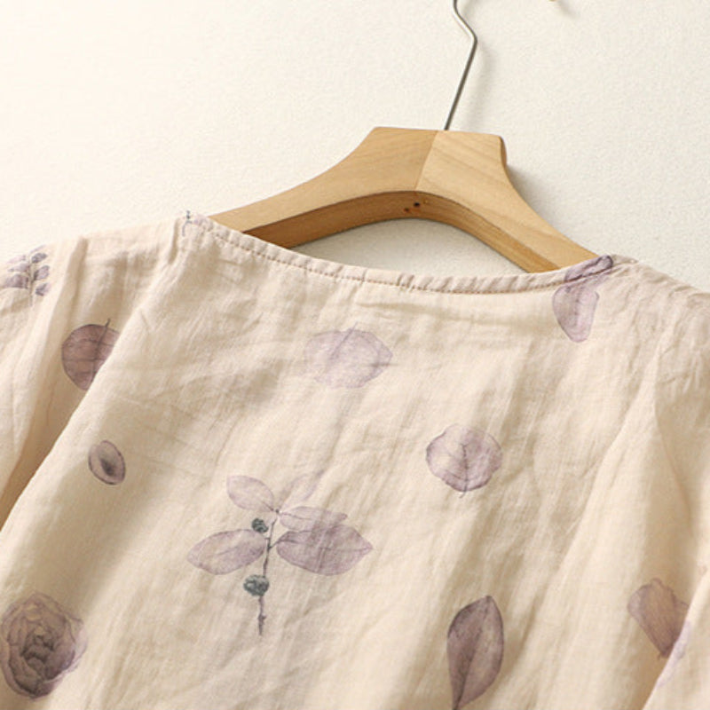 Women's Floral Blouse Relaxed Fit