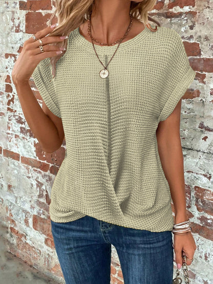 Women's Short Sleeve Textured Knit