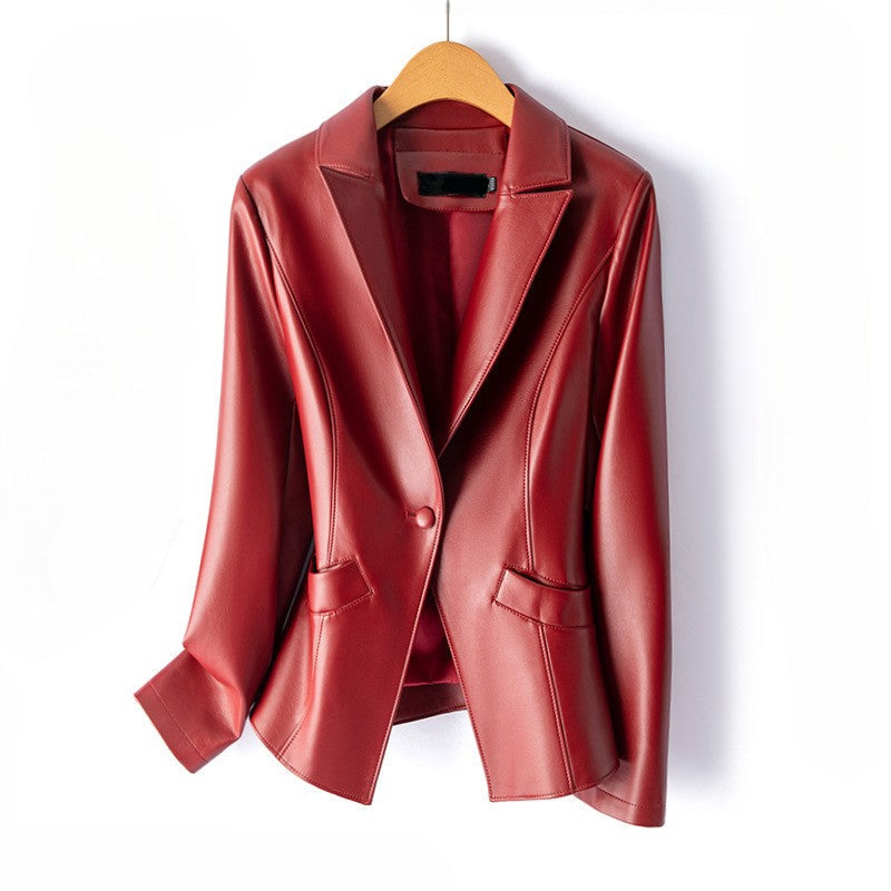 Vittoria Women's Leather Blazer - 
Fashinoza
