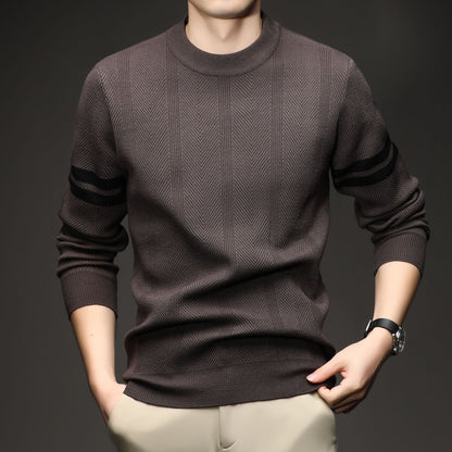 Leon Men's Crewneck Knit Sweater - 
Fashinoza