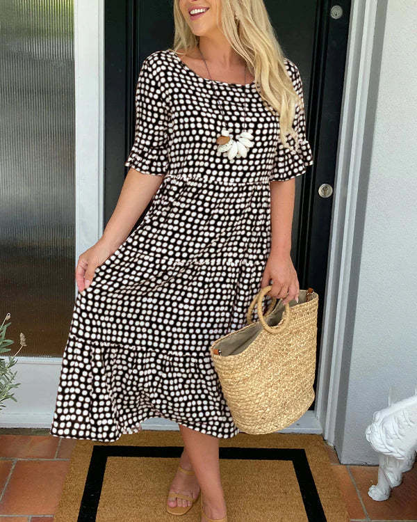 Women's Midi Polka Dot Summer Dress
