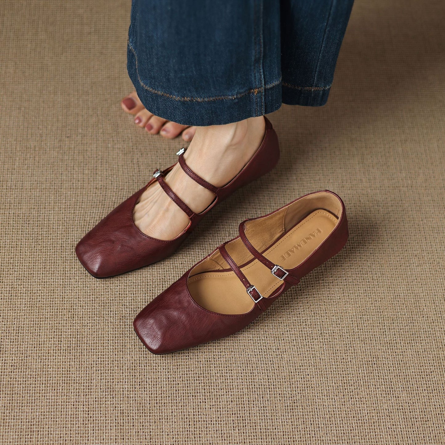 Orik Genuine Leather Flats